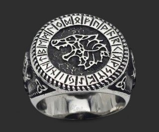 Viking Wolf Totem Ring