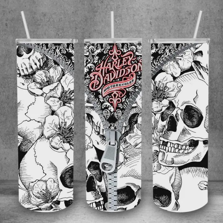 Zipper Skull Tumbler