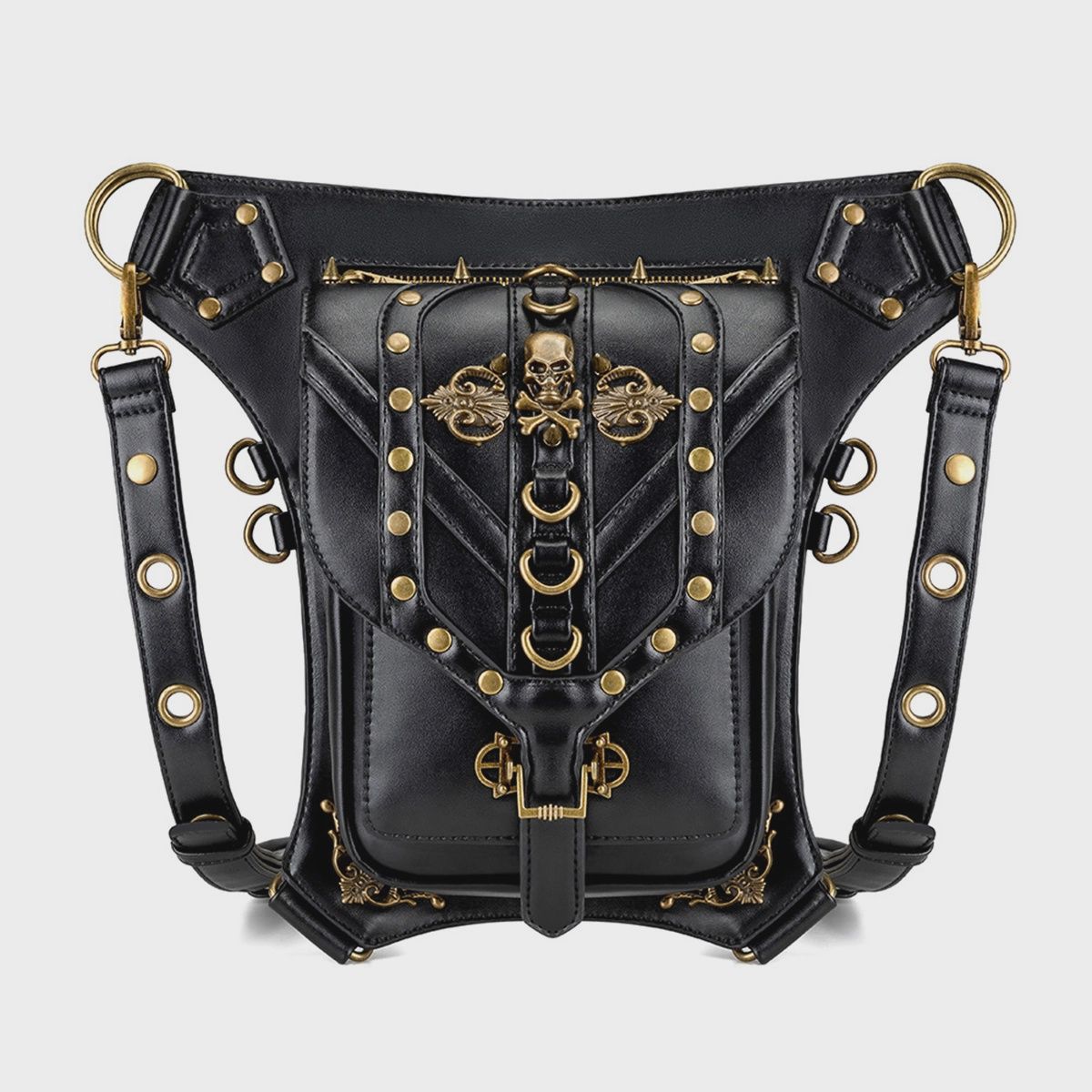 Retro Skull Gothic Steampunk Leg Bag