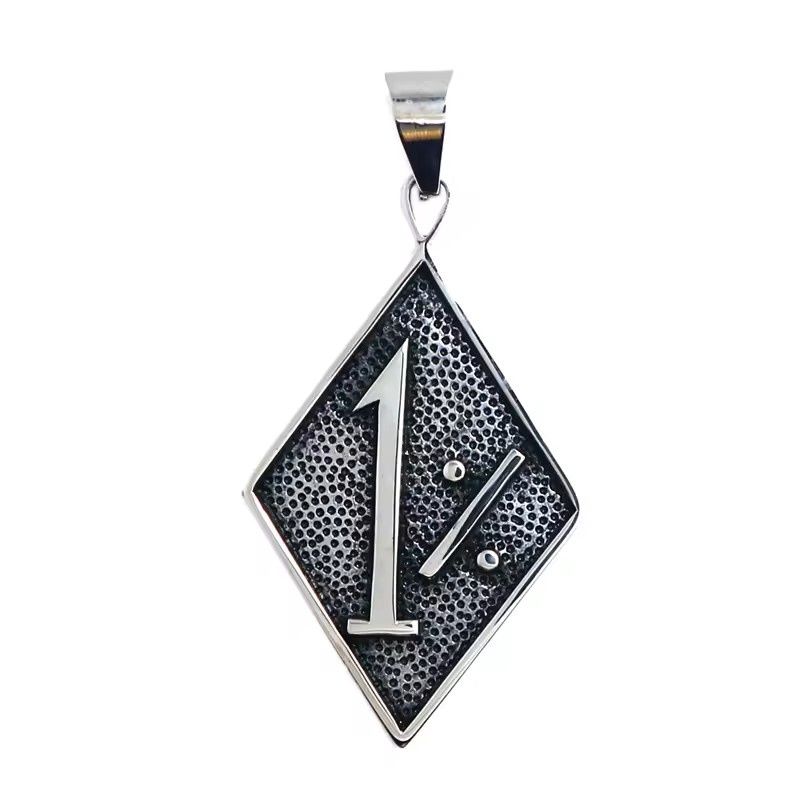 316L Stainless Steel Big 1% Pendant