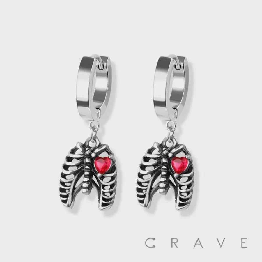 Rib Cage Dangle Earrings