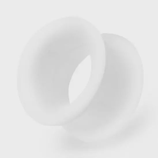 5/8" 16mm Silicone White Tunnel Plug Pair