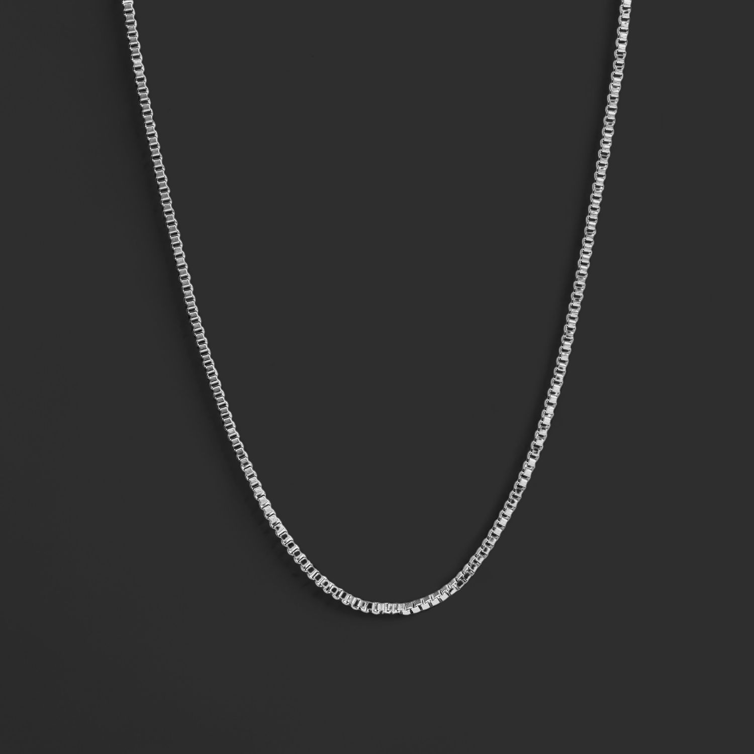 24" 1.5mm 316L Stainless Steel Box Chain