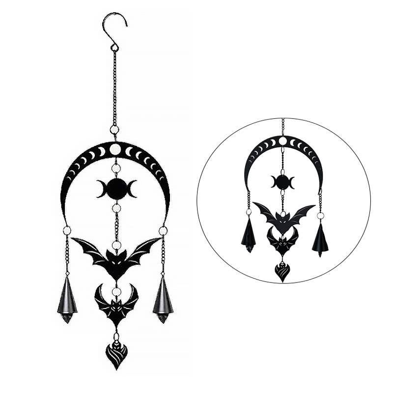 Alchemy Gothic Metal Hanging Decoration Bat Evilution Moon (1)