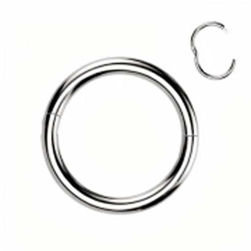 14G 12mm Titanium Half Closure New Secure Hook Hinged Segment Ring