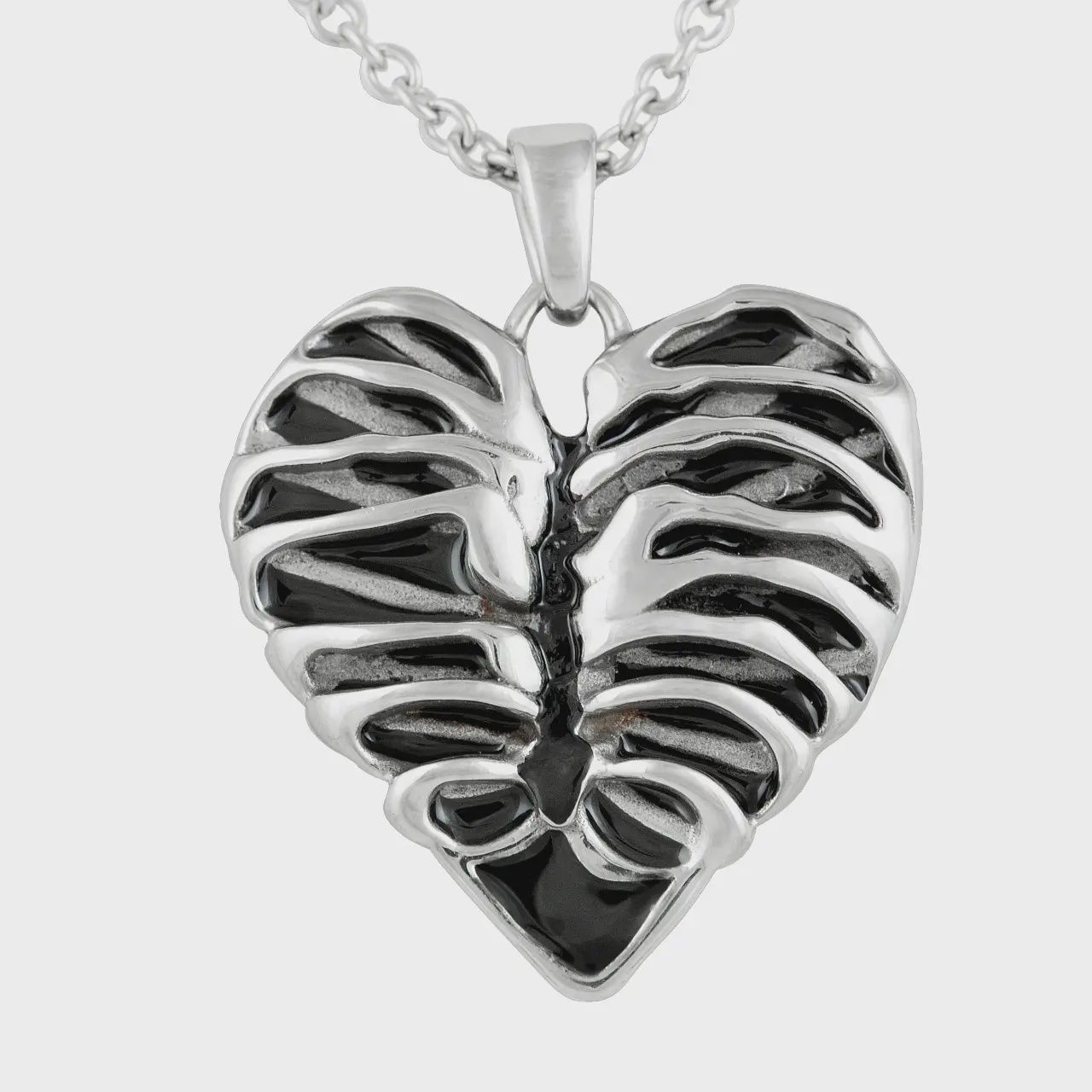 Controse Heart Rib Cage Necklace