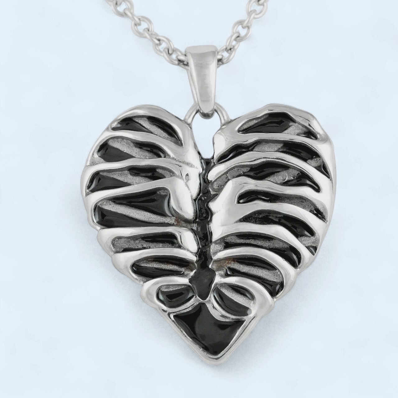 Controse Heart Rib Cage Necklace