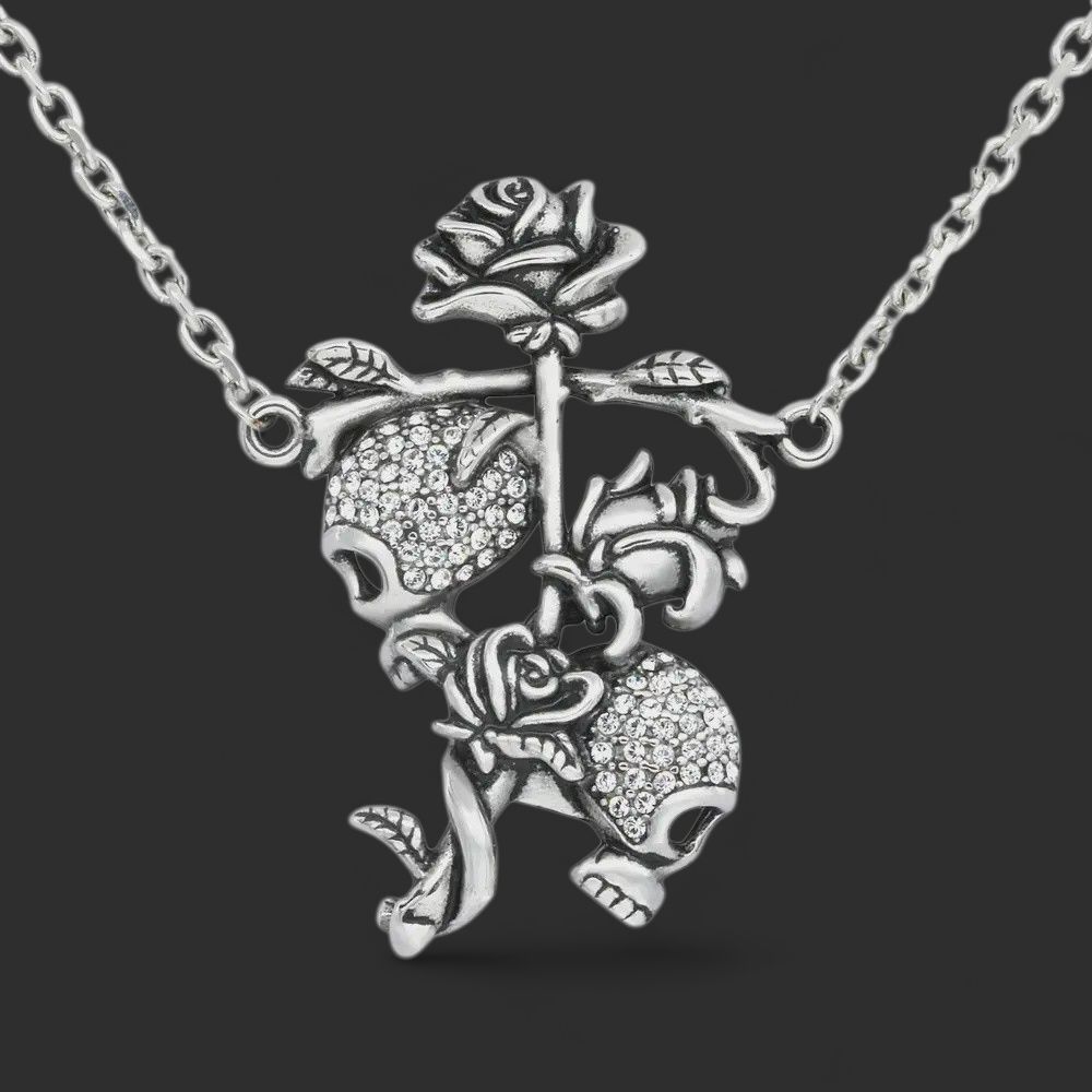 Controse Til Death Do Us Part Necklace W. Crystal