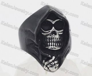Black/Steel Grim Reaper Ring