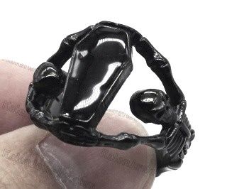 316L Stainless Steel Black Coffin Ring