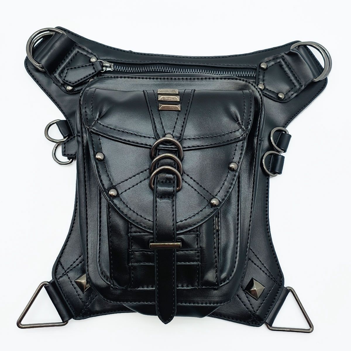 Retro Steampunk Leather Messenger