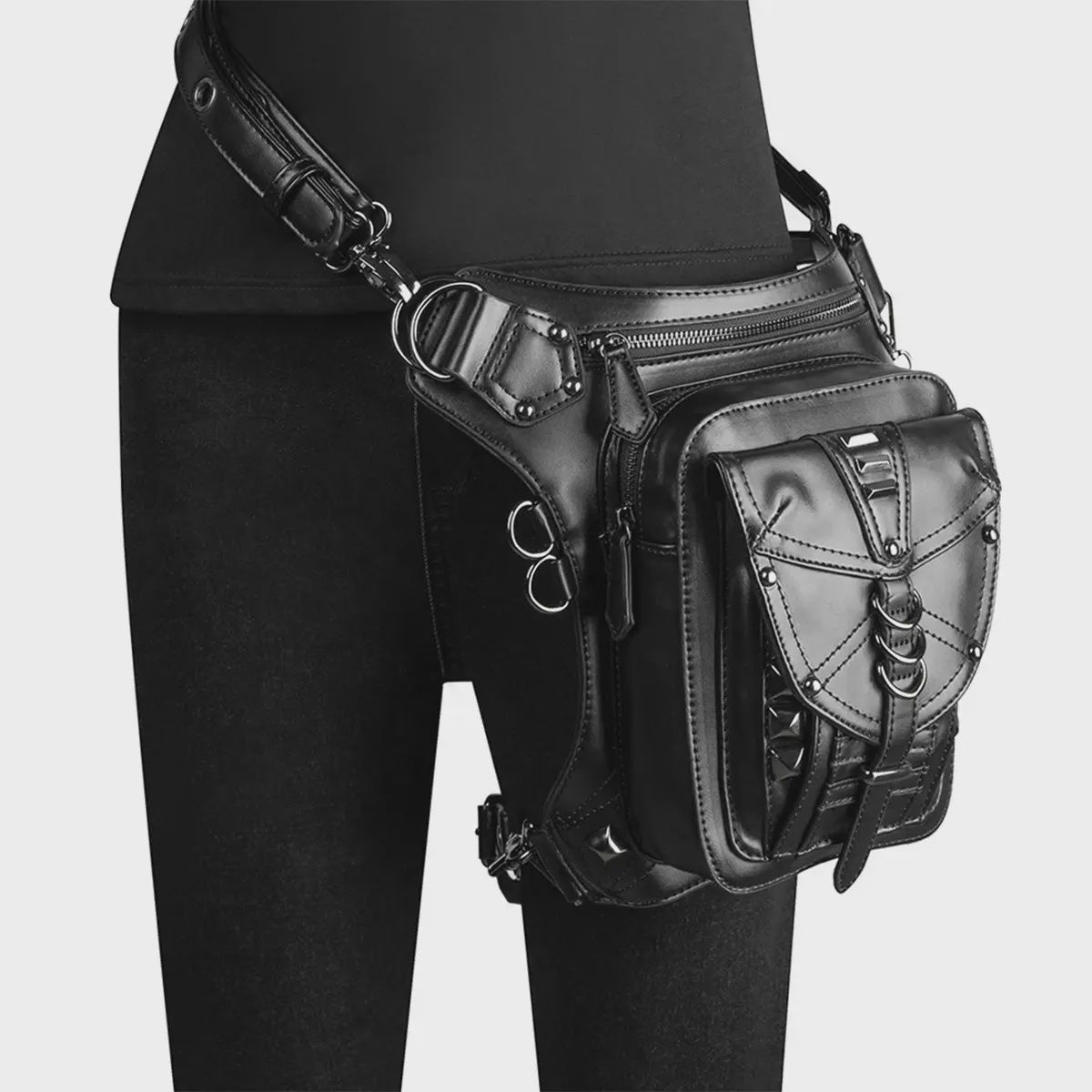 Retro Steampunk Leather Messenger