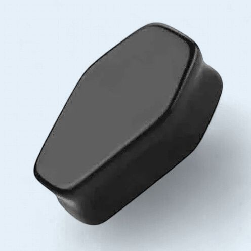 00G Coffin Shape Double Flare Obsidian Natural Stone Plug Pair