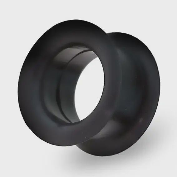 3/4" 20mm Silicone Black Tunnel Plug