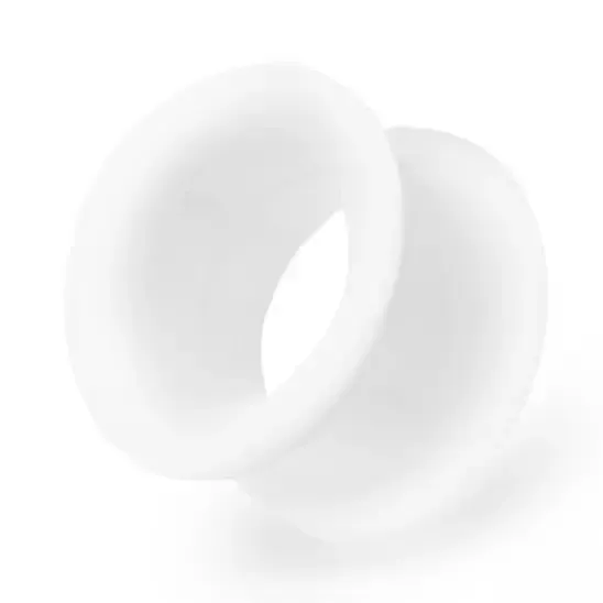 9/16" 14mm Silicone White Tunnel Plug Pair