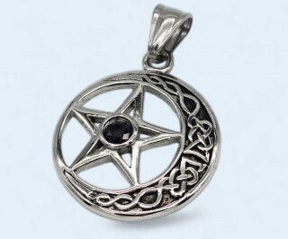 Wiccan Moon 316L Stainless Steel Necklace