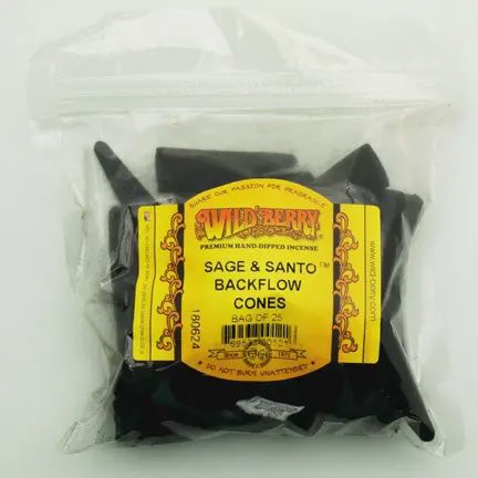 Sage and Santo Backflow Incense Cones