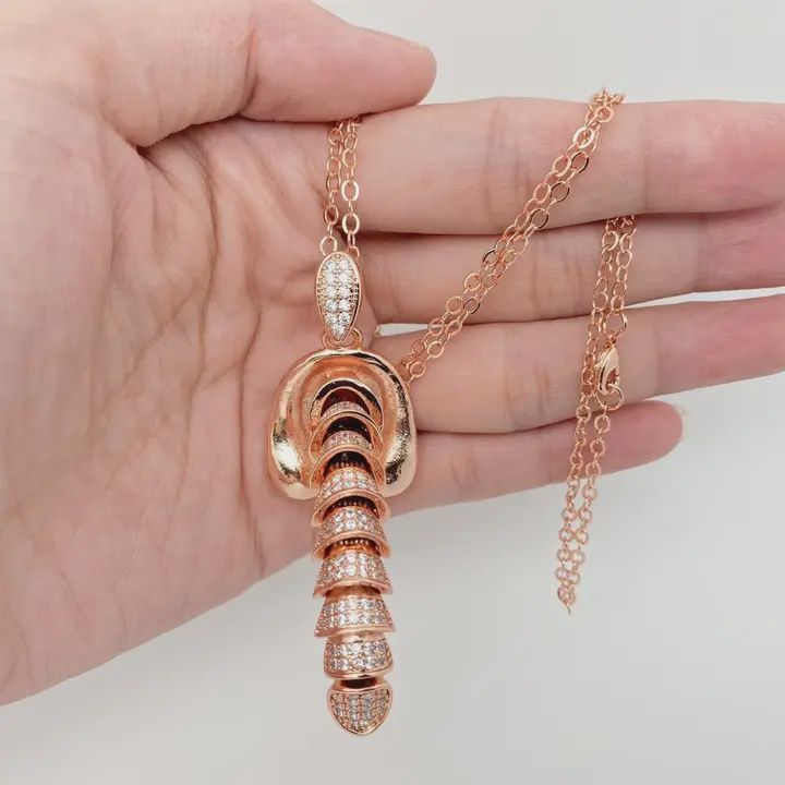 Rose Gold Symbol of Masculine Power Necklace