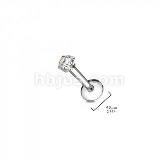 16G CZ Top Labret Stud