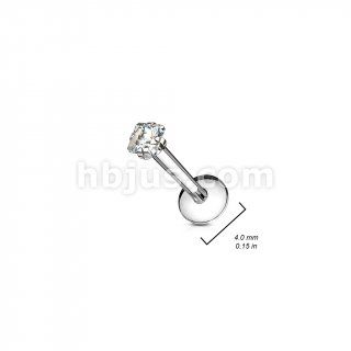 16G CZ Top Labret Stud