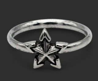 Small 316L Stainless Steel Star Ring