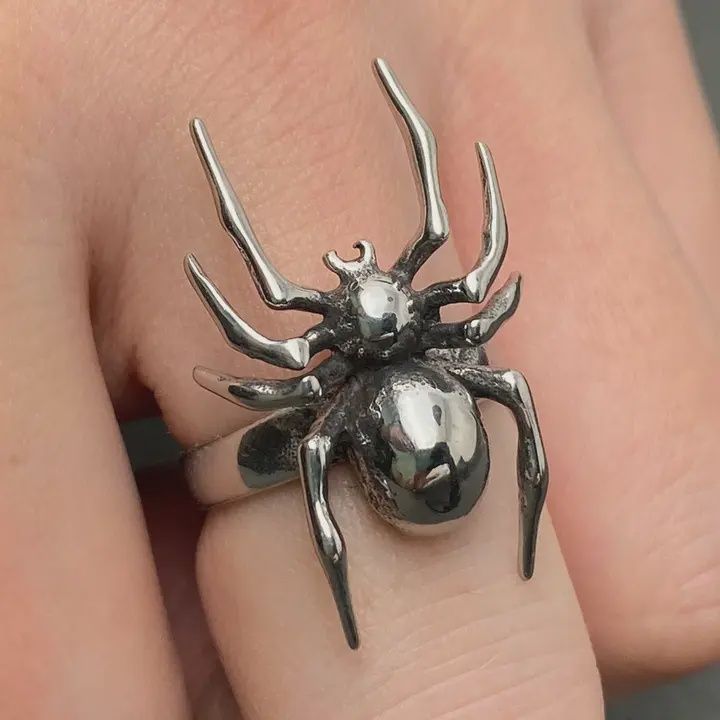 Gothic Unisex Stainless Steel Spider Ring