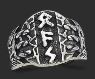 Viking Script 316L Stainless Steel Ring