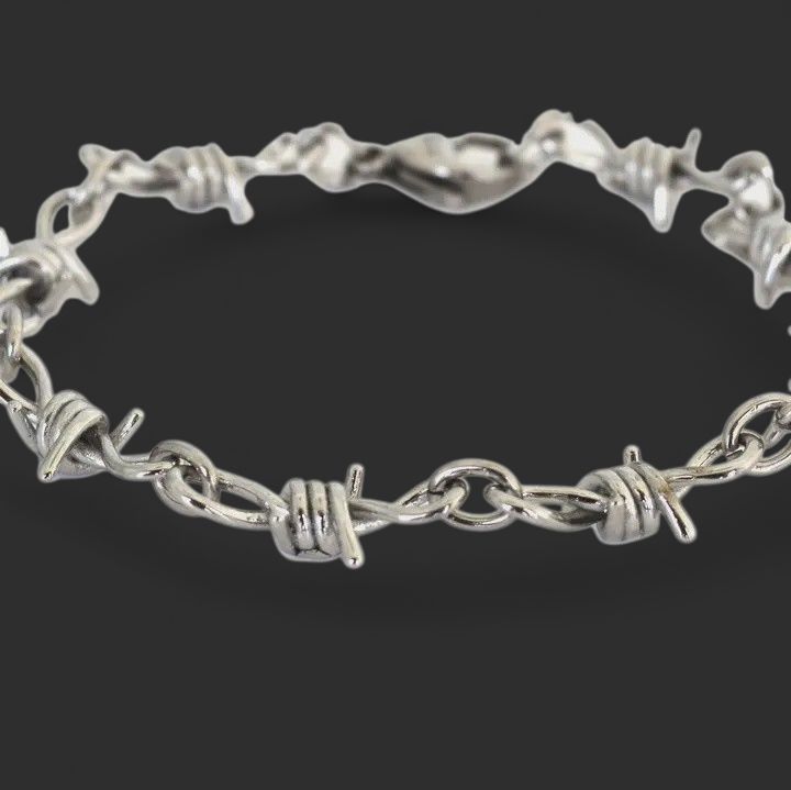 7" Ladies 316L Stainless Steel Barbed Wire Link