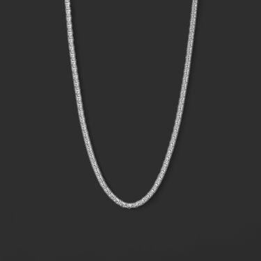 30" 3mm 316L Stainless Steel Rounded Box Chain