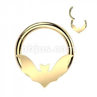 316L Surgical Steel Hinged Bat Segment Ring