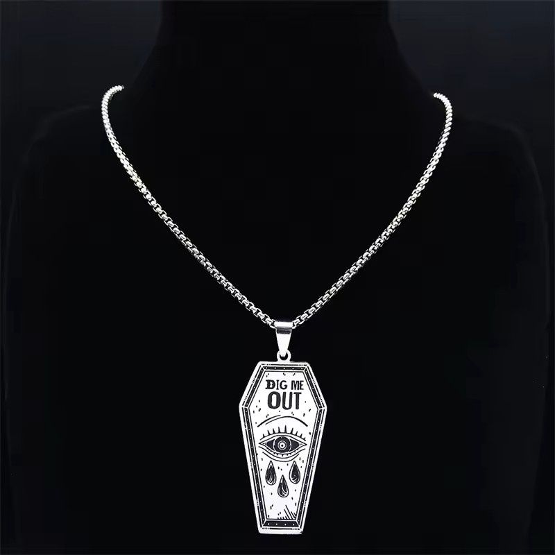 18" Dig Me Out Coffin Necklace