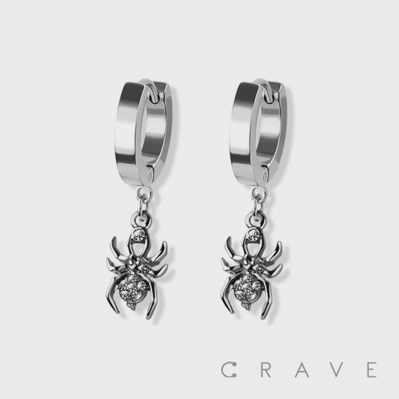 SS Spider Pendant Earrings