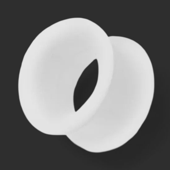 1 7/8" 48mm Silicone White Tunnel Plug Pair