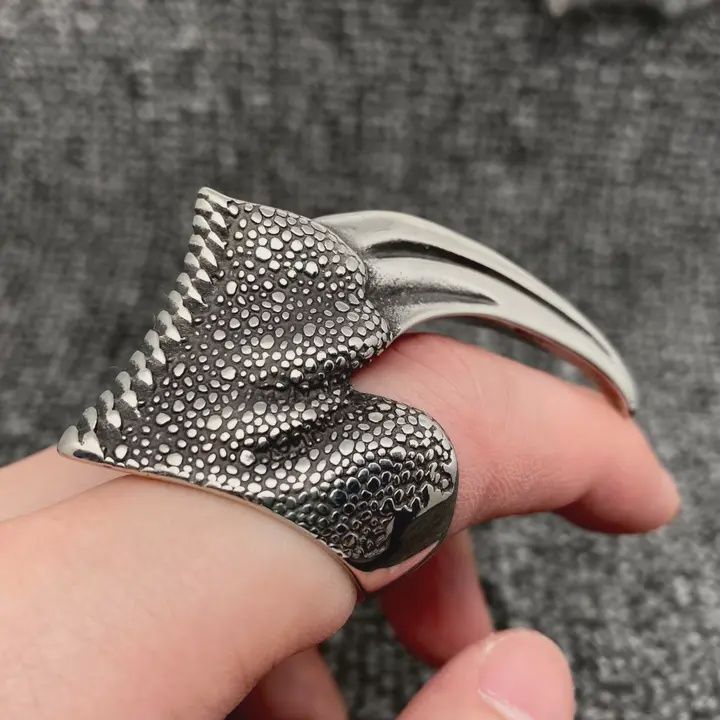 Vintage Dragon Claw Stainless Steel Big Ring