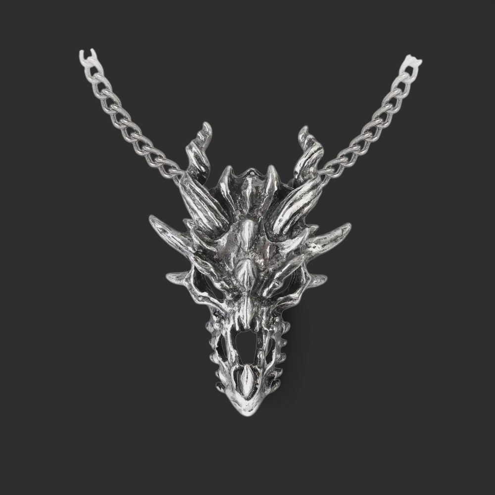 Dragon Skull Pendant Necklace