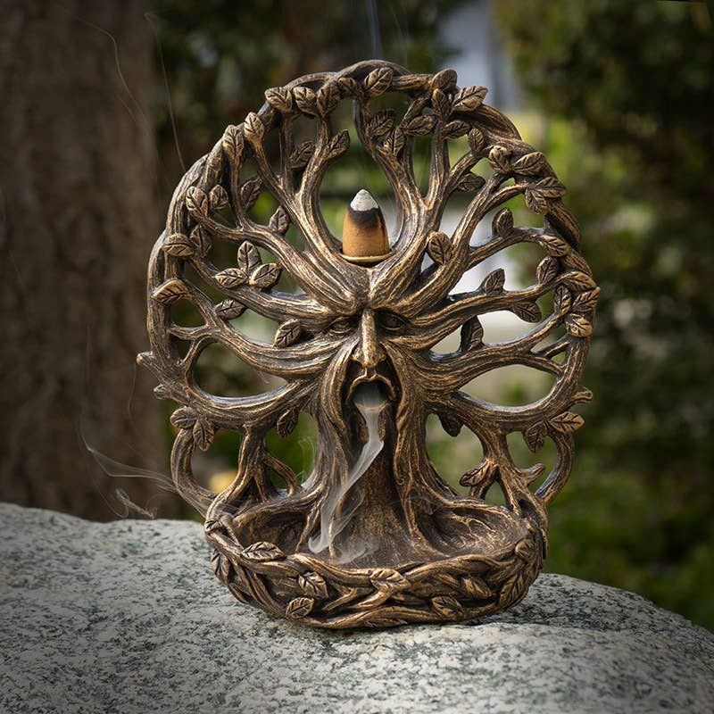 Tree Of Life Greenman Backflow Incense Burner(1)
