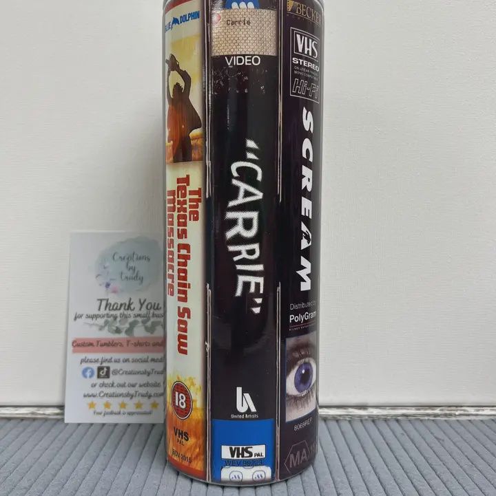 Old School Vhs Horror Movies- Stainless Steel Tumbler