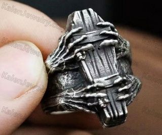 Black Plating Coffin Ring