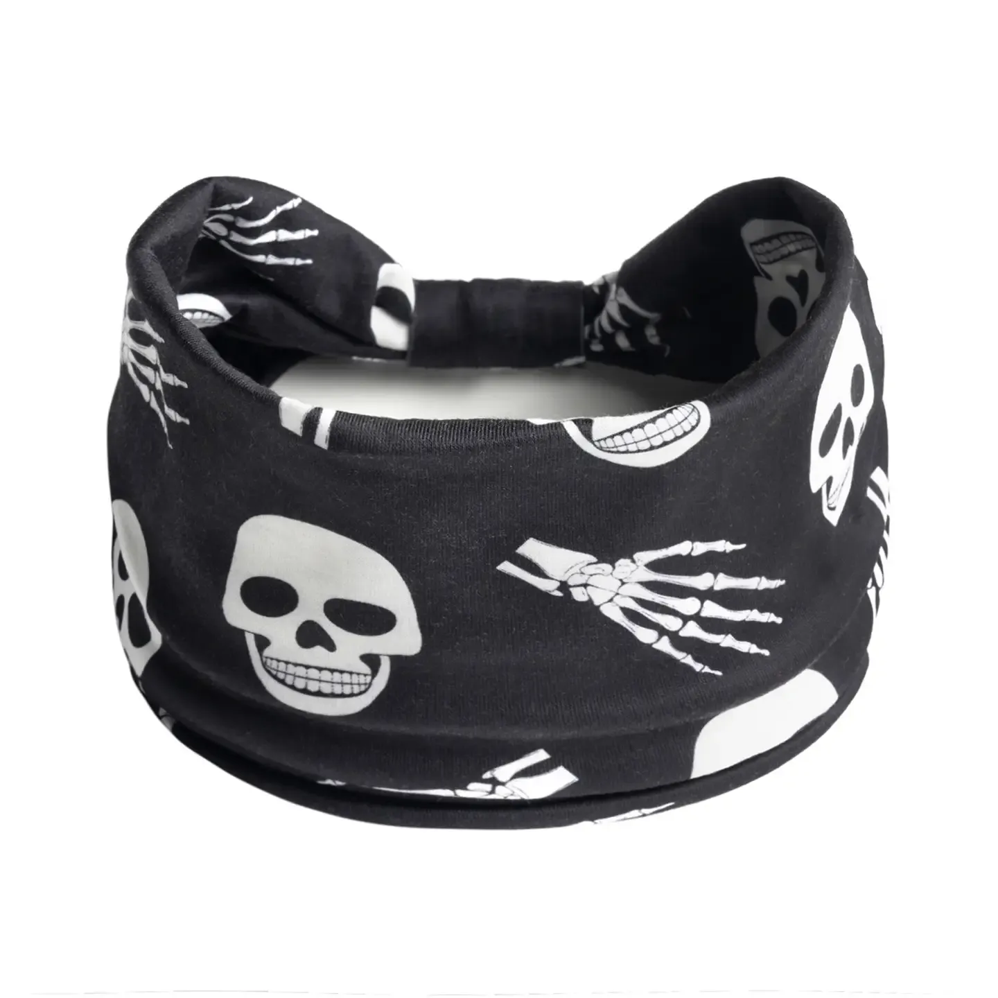 Gothic Skull Print Headscarf