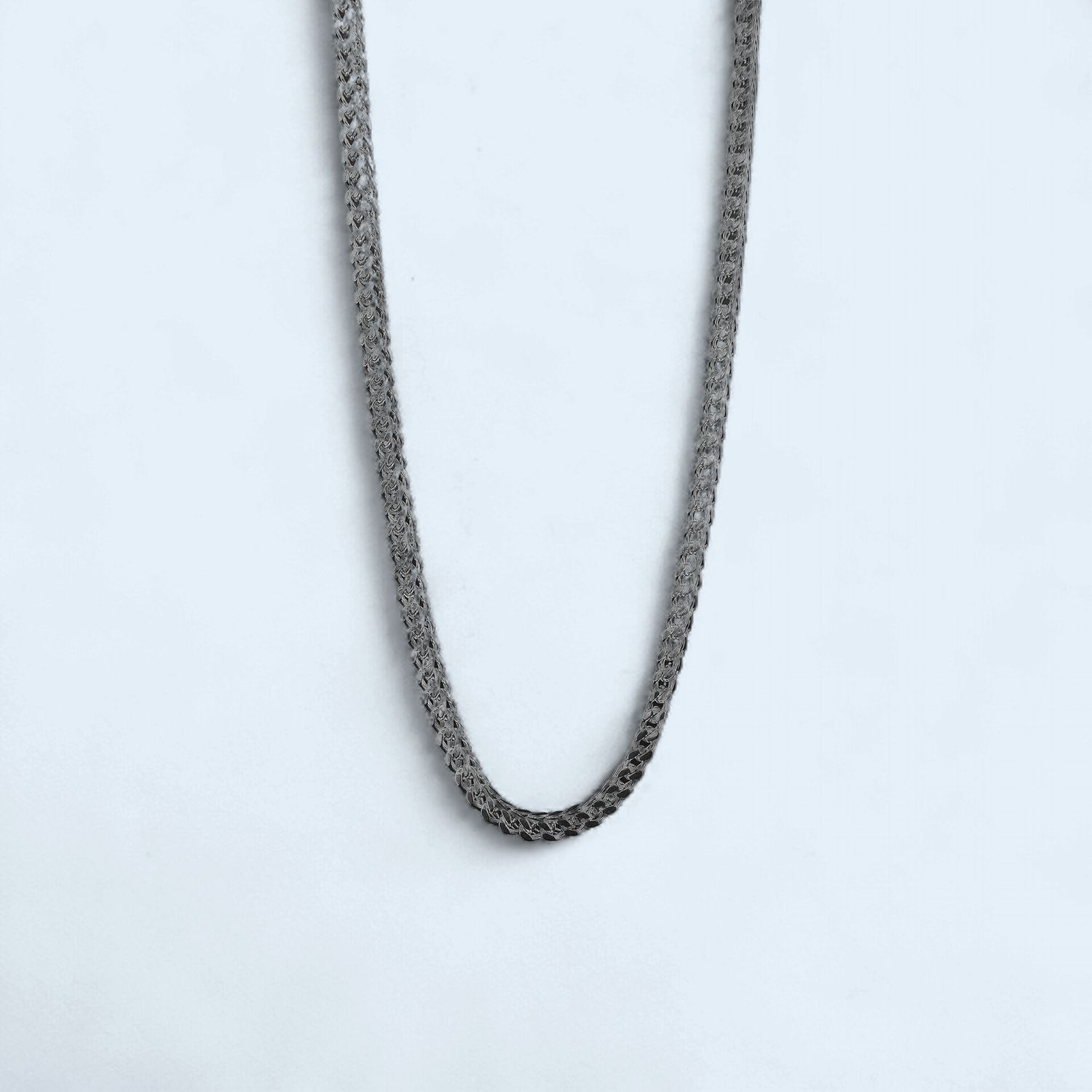 30" 4mm 316L Stainless Steel Franco Wheat Chain Necklace