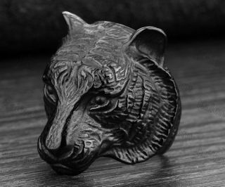 Tiger Blackened 316L Stainless Steel Ring
