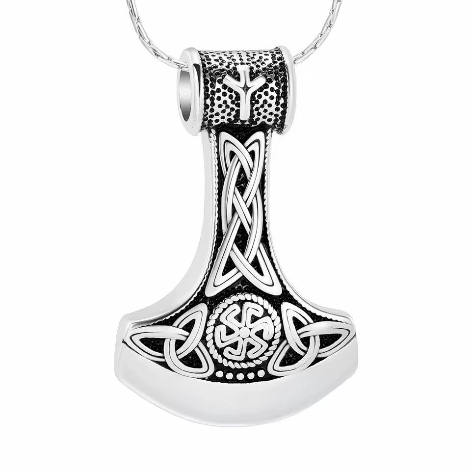 Viking Axe Cremation Necklace