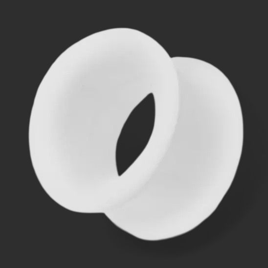 1 7/16" 36mm Silicone White Tunnel Plug Pair