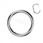 16G 10mm Titanium Half Closure New Secure Hook Hinged Segment Ring