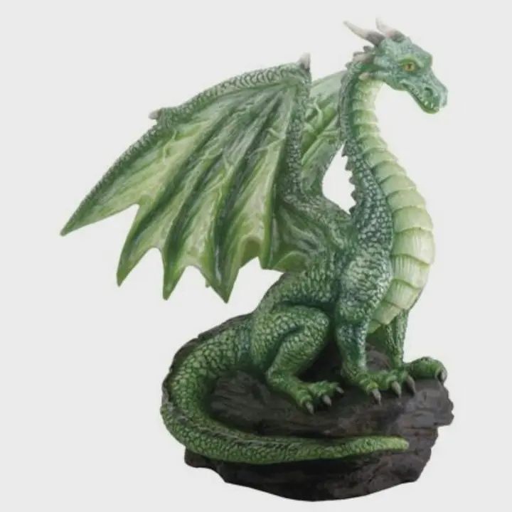 Green Dragon On Rock