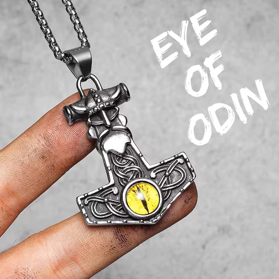316L Stainless Steel Eye of Odin Pendant