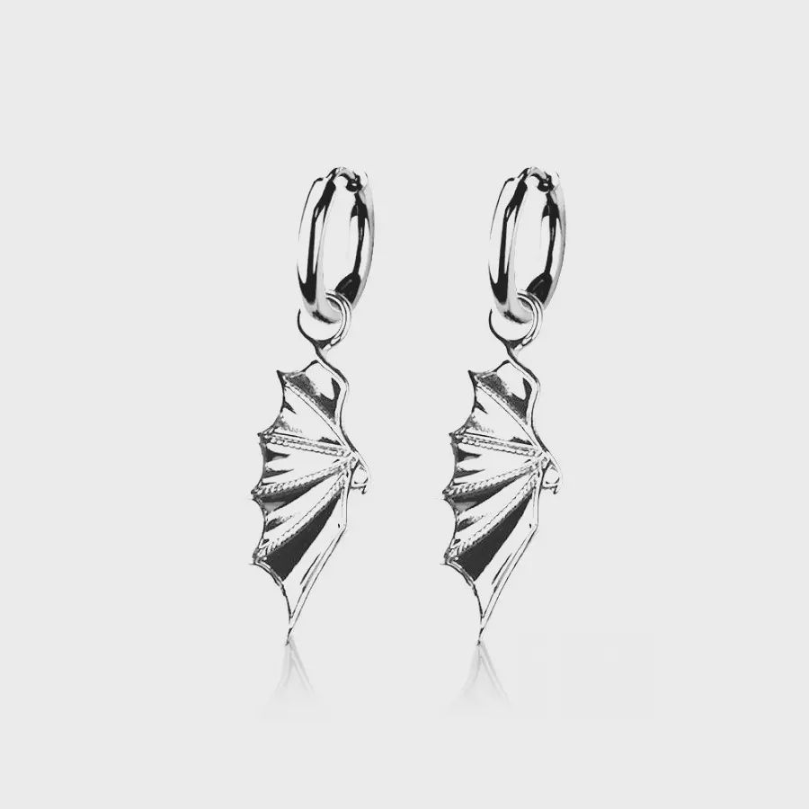 316L Stainless Steel Earrings with Dragon Wings