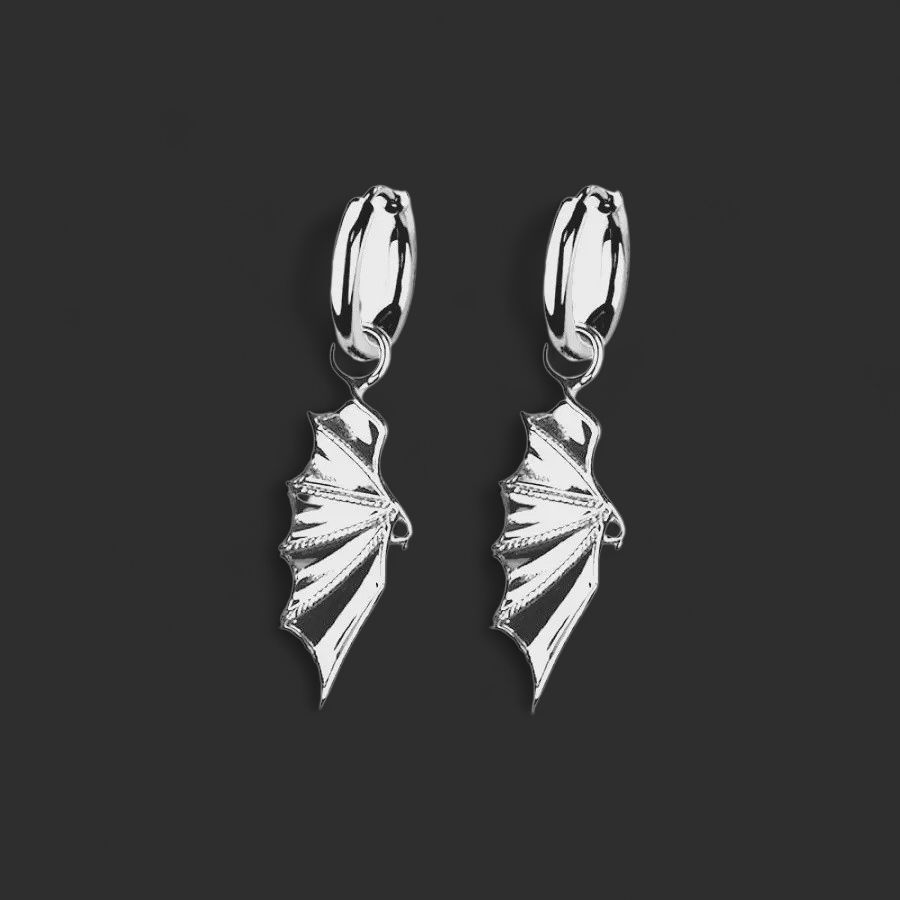 316L Stainless Steel Earrings with Dragon Wings