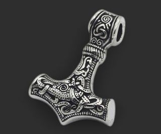 316L Stainless Steel Thor's Hammer Pendant
