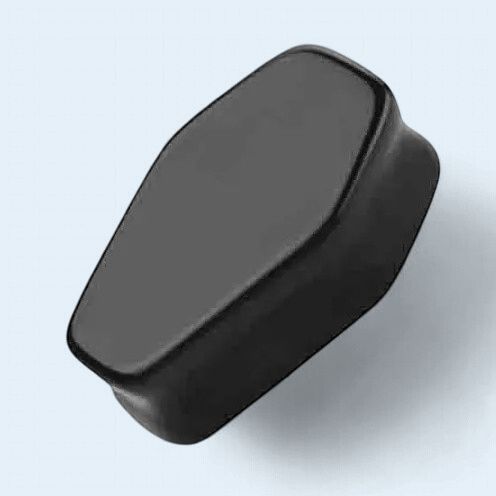 0G Coffin Shape Double Flare Obsidian Natural Stone Plug Pair
